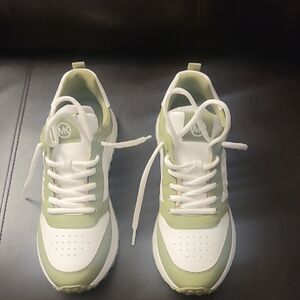 Michael Kors Green and White Sneakers Modern Design
